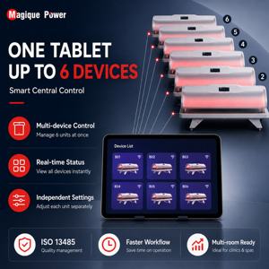 Estación de Recuperación para Atletas Magique Power, Diseño Comercial, Cobertura de Luz Roja de Cuerpo Completo, Control por Tableta, Cama Infrarroja <span class=keywords><strong>RLT</strong></span> Biohacking - Product Image 3