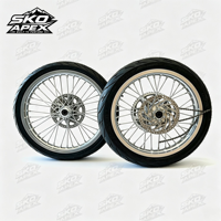 Surron Light Bee X 17 Zoll Supermoto Radsatz Silber-Chrom-Felgen 70/90 90/80-17 Straßenreifen für LBX Elektro-Dirtbike
