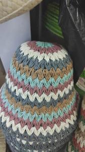 Color Woven Bucket <b>Straw</b> <b>Hat</b> Female Summer Show Face Small Big Head Round Hollow Fisherman <b>Hat</b> Breathable Basin <b>Hat</b> - Product Image 3