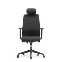 Chaise de bureau de direction moderne avec dossier incurvé en maille respirante, mécanisme renforcé, base 5 étoiles, profondeur de siège réglable