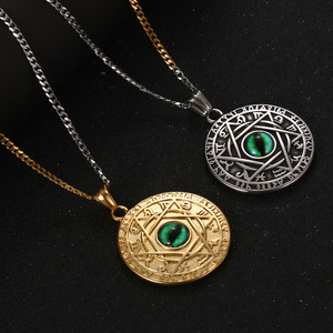 Collier à pendentif sur le thème des constellations, en acier inoxydable, bicolore, bijoux pour hommes, cadeau SP898 - Product Image 4