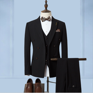 Abito da uomo in smoking a righe tinta unita <span class=keywords><strong>su</strong></span> <span class=keywords><strong>misura</strong></span> - Product Image 4