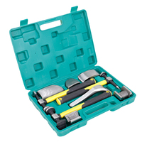 Kit de réparation de carrosserie automobile professionnel 7 pièces en acier au carbone avec poignée en plastique pour débosselage de voiture