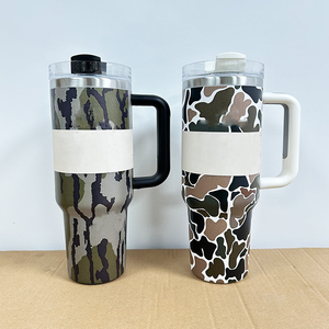Nouvelle Tasse Isotherme en Acier Inoxydable à Double Paroi avec Impression Camouflage Personnalisée, Style Western Tendance, pour Sport et Voyage en Extérieur - Product Image 5