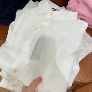 เสื้อเชิ้ตผ้าลินินสีพื้นแบบลำลอง ระบายอากาศได้ดี เป็นมิตรกับสิ่งแวดล้อม แขนยาว คอปกติดกระดุม เหมาะสำหรับฤดูใบไม้ผลิ สำหรับทุกเพศ - Product Image 3
