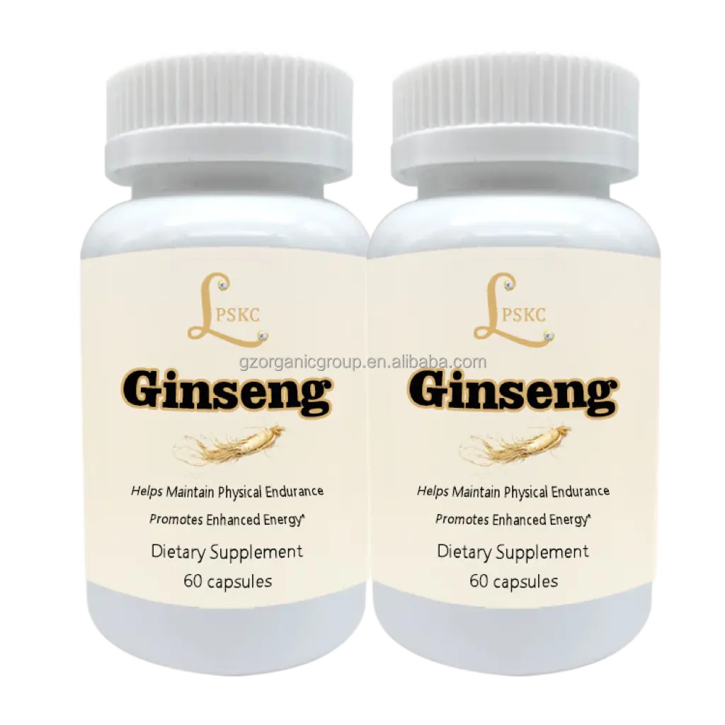 La capsula di integratori di radice di Ginseng OEM di vendita calda per la funzione di salute degli uomini migliora le Capsule di estratto di Ginseng a base di erbe