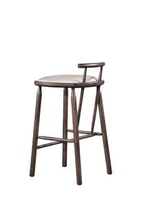 Precio de fábrica, taburetes modernos de nogal, sillas de Bar, muebles de madera, marrón/ceniza, silla de Bar de lujo - Product Image 2