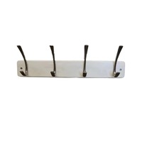 Porte-serviettes mural en métal avec base en bois rustique, durable, pour salle de bain, entrée, taille/couleur personnalisée