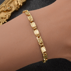 bulk wholesale bracelet de mode lustrous fine embossed oval ornament sleek polished charming soft noble women fashion <b>bangle</b> - Product Image 2