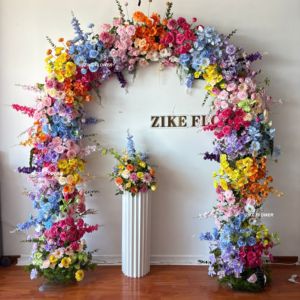 Arche florale colorée <span class=keywords><strong>pour</strong></span> l'entrée <span class=keywords><strong>de</strong></span> mariage, décoration autoportante, arche <span class=keywords><strong>de</strong></span> fleurs artificielles complètes, arbre <span class=keywords><strong>de</strong></span> fleurs d'hortensia, fleurs d'angle - Product Image 2