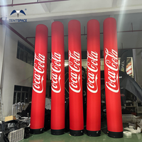5m Personnalisé Scellé TPU Tube Inflat Pilier Racing Publicité Air Sign Colonnes Gonflables pour Événements