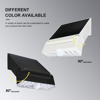 Vente flash : Lumière murale solaire LED tout-en-un en polycarbonate carré, 8W, 1200LM, avec détecteur de mouvement, IP65, pour extérieur