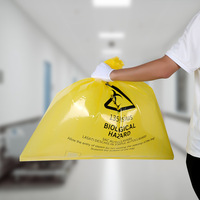 Sac d'autoclave pour déchets biologiques dangereux, autoclavable, rouge, avec poche kangourou, étiquette PE, transport, recyclable, antibactérien, sac de stérilisation