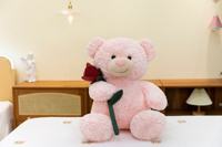 Nouveau style, ours en peluche rose multi-tailles pour la Saint-Valentin, jouet en peluche brun classique, ensembles de jouets en peluche pour la Saint-Valentin