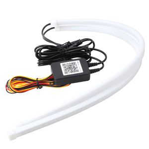 Feux de jour décoratifs flexibles pour voiture, contrôlables par application à distance, 9V-30V, clignotants, lumières de jour colorées, disponibles en tailles 30cm, 45cm, 60cm - Product Image 2