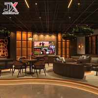 Comptoir de bar moderne sur mesure pour pub et restaurant, avec présentoir à vin LED, meuble de présentation pour salon, salle à manger, magasin, mobilier commercial