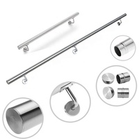 Accoudoir électrique de 50.8mm de diamètre, longueur 78 pouces, rampe en acier inoxydable 304 316 pour barre d'appui d'escalier, main courante murale