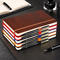 Carnet de voyage Spot en cuir PU, couverture rigide, reliure à chevalet, style rétro, avec porte-stylo, cadeau d'entreprise, couleur personnalisable