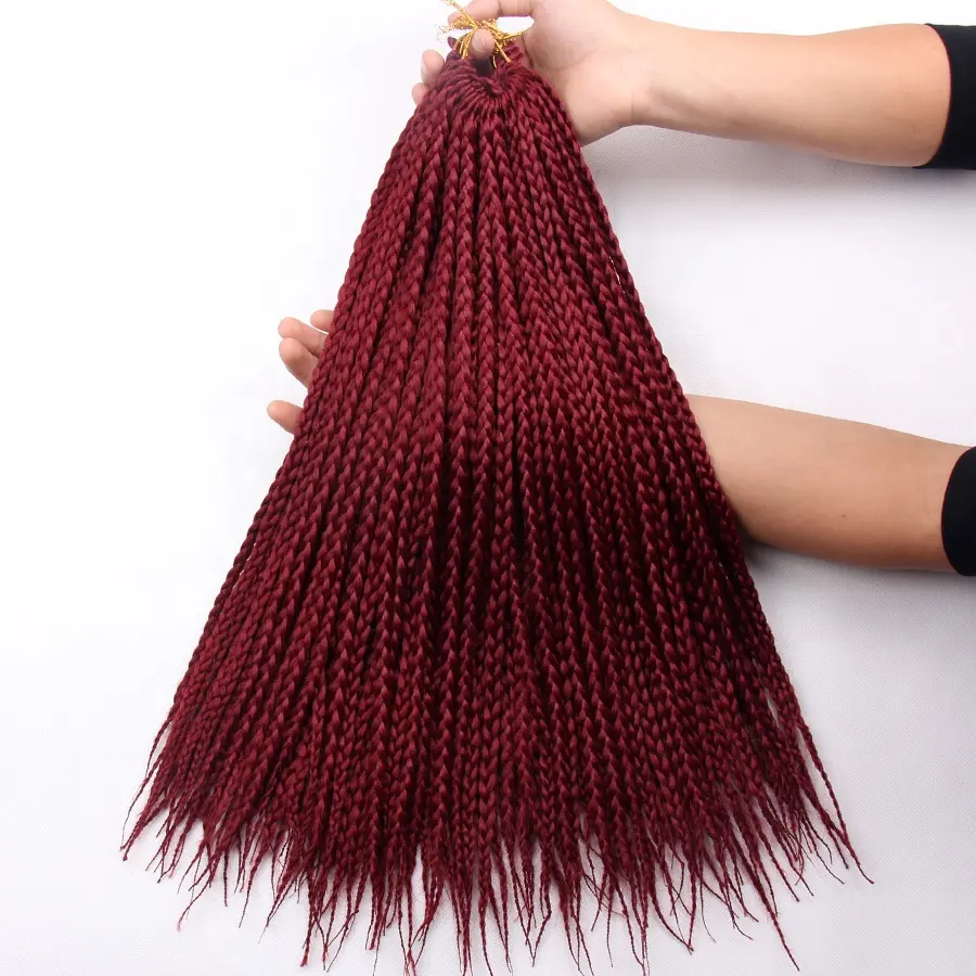 Commercio all'ingrosso passione 18in trecce capelli Crochet trecce capelli neri naturali intrecciatura sintetica primavera Twist capelli estensione coda di cavallo