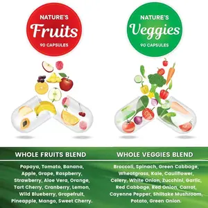 Frutta e verdura Private Label integratori capsule con vitamine e minerali supporta l'energia