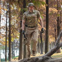 Vêtements de chasse Emersongear pour l'extérieur, t-shirt camouflage anti-rides, polo tactique respirant pour hommes
