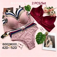 Ensemble de lingerie et soutien-gorge grande taille pour femmes, modèle YRF019, tailles 40-52D, avec imprimés floraux, vente en gros, 2,35 $