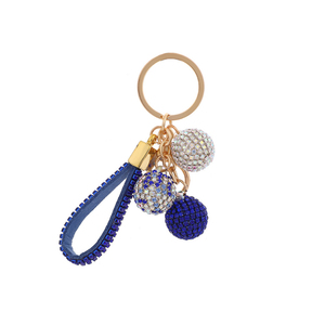 Porte-clés sphérique en strass, breloque cerise en cristal, boule ronde en diamant, pour sac et clés de voiture - Product Image 1
