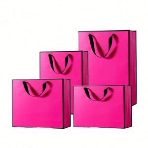 LILA Low Moq Custom Logo Hard Cardboard Gift <b>Box</b> with Ribbon Low MOQ Paper Packaging for Shopping Bags - Product Image 2