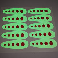 Feuille d'étiquettes autocollante lumineuse fluorescente, imperméable, de haute qualité, lueur dans le noir