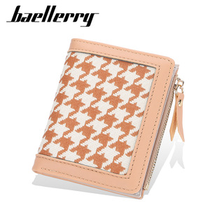 Baellerry Women's <b>Wallet</b> Pu Leather Houndstooth Pattern Short Zipper <b>Wallet</b> Multifunctional Card <b>Holder</b> Everyday Use - Product Image 1