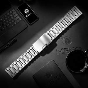 Correa de Reloj de Titanio de 22 mm, Correa de Repuesto Ligera de Acero Inoxidable con Cierre de Mariposa para Reloj Inteligente - Product Image 1