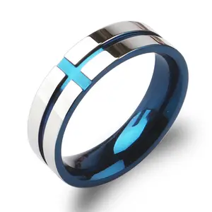 Мужское кольцо из титановой стали, 6 мм