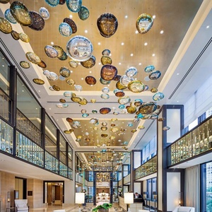 Lampadario Moderno a Goccia d'Acqua, Grande Lampada Decorativa a Sospensione, <span class=keywords><strong>Lampadari</strong></span> in Vetro Soffiato <span class=keywords><strong>per</strong></span> Progetti Alberghieri - Product Image 4