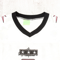 T-shirt col en V avec logo personnalisé de haute qualité pour homme Jersey imprimé par sublimation T-shirts surdimensionnés pour hommes