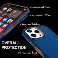 Coque arrière transparente en Tpu pour iphone 14 Pro max, design concis résistant aux chocs, couleur bonbon mate de luxe