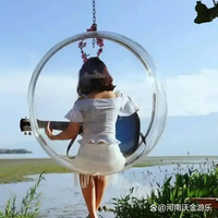 Extérieur intérieur Mobilier moderne unique Balançoire transparente en acrylique Boule suspendue Oeuf Bulle Chaise Salon Balançoire Chaise