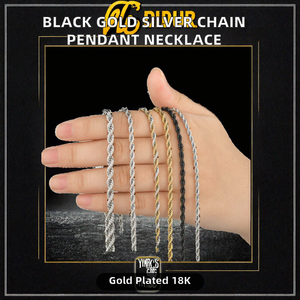 Collar de Cadena con Colgante de Acero Inoxidable Chapado en Oro Negro de 18K, Estilo Vintage, Personalizado al por Mayor, para Aniversario, Unisex - Product Image 2