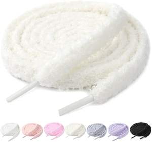 <span class=keywords><strong>Lacets</strong></span> Épais et Moelleux de 15 mm Extra Larges pour Baskets Basses en Toile, <span class=keywords><strong>Lacets</strong></span> Fluffy et Dodu - Product Image 1