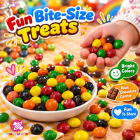 Vente en gros de mini-boîtes de fèves de chocolat personnalisées, emballage en boîte, couleur arc-en-ciel, coque croustillante, bonbons au chocolat au lait sucré