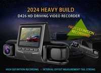 Caméra embarquée 3 objectifs haute qualité 1080p avec WiFi intégré, connexion via application mobile, détection de mouvement et surveillance de stationnement