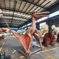 Pterodactyle Animatronique Réaliste : Modèle de Pterodactyle avec Structure en Acier Carbone et Peau en Caoutchouc de Silicone pour Thème Parc Dinozaurien