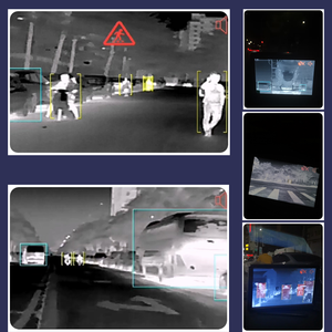 צג רכב 7 אינץ' IPS עם מצלמת תרמית, ראיית לילה, זיהוי הולכי רגל מבוסס בינה מלאכותית, הימנעות מהתנגשויות, רזולוציה 1024x600, IP67 - Product Image 3