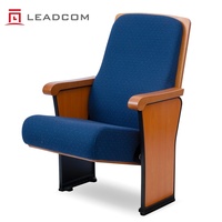 Chaise d'auditorium pliable moderne et durable LEADCOM LS-623 avec tablette arrière pour l'école, l'église, la synagogue, les lieux de culte