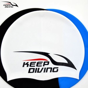 Keep Diving Bonnet de bain en silicone SC-312, couleurs mélangées, unisexe, imperméable, protection des cheveux longs - Product Image 1