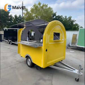 Equipo completo Mini Yellow <span class=keywords><strong>Hot</strong></span> Dog Burger Food Trailer Personalizado Mini Kitchen Food Truck - Product Image 4