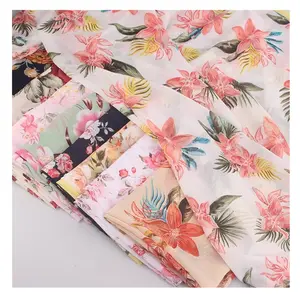 Groothandel Chiffon Print Snij Stukken Stof Voorraad Lot Voor Jurk