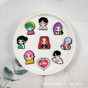 Saja K-POP Witch-Hunting <span class=keywords><strong>Girl</strong></span> Group Rubber Hole Shoe Flower Garden Decorative Buckle Accessories Fashion trend versatile - Product Image 2