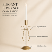 Porte-bougie en métal doré, bougeoir nœud papillon, support de bougie en fer pour décoration de table de mariage, décoration de Noël pour la maison