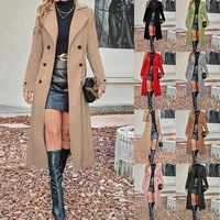 Manteau élégant pour femme 2026, à double boutonnage, à manches longues, coupe-vent chaud, veste coupe-vent, cardigan, manteau d'hiver