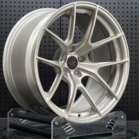 Jantes en alliage d'aluminium forgé monobloc VeroX VS-5RS Style Argent 18-24 pouces 5x112/114.3/120 Neuves pour Mercedes Audi Voitures de sport